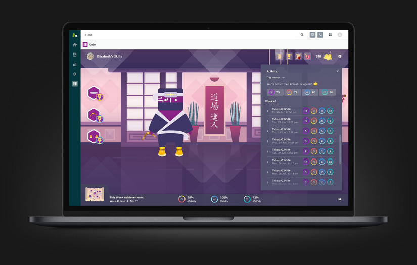 Gamifying customer support with a Zendesk app screenshot 1